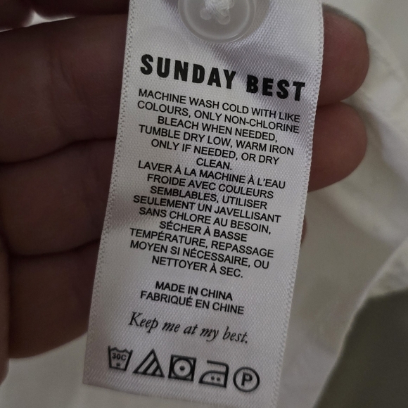 NWT Aritzia Sunday Best Future Shirt, Oversized White Cotton Poplin Button Up. - Picture 11 of 12